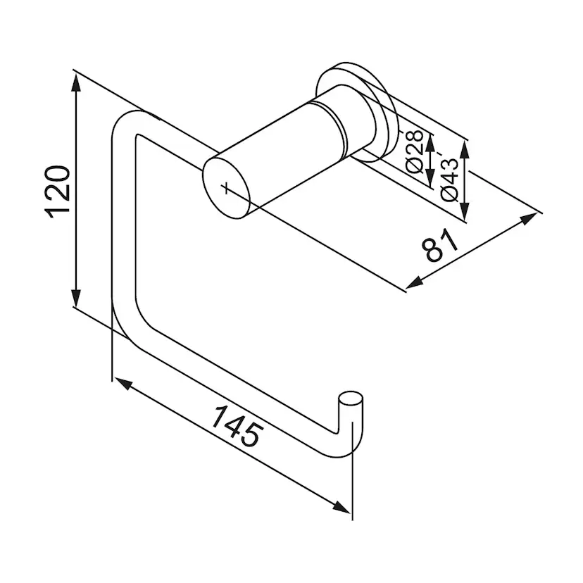 Toalettpappershållare Mora INXX II