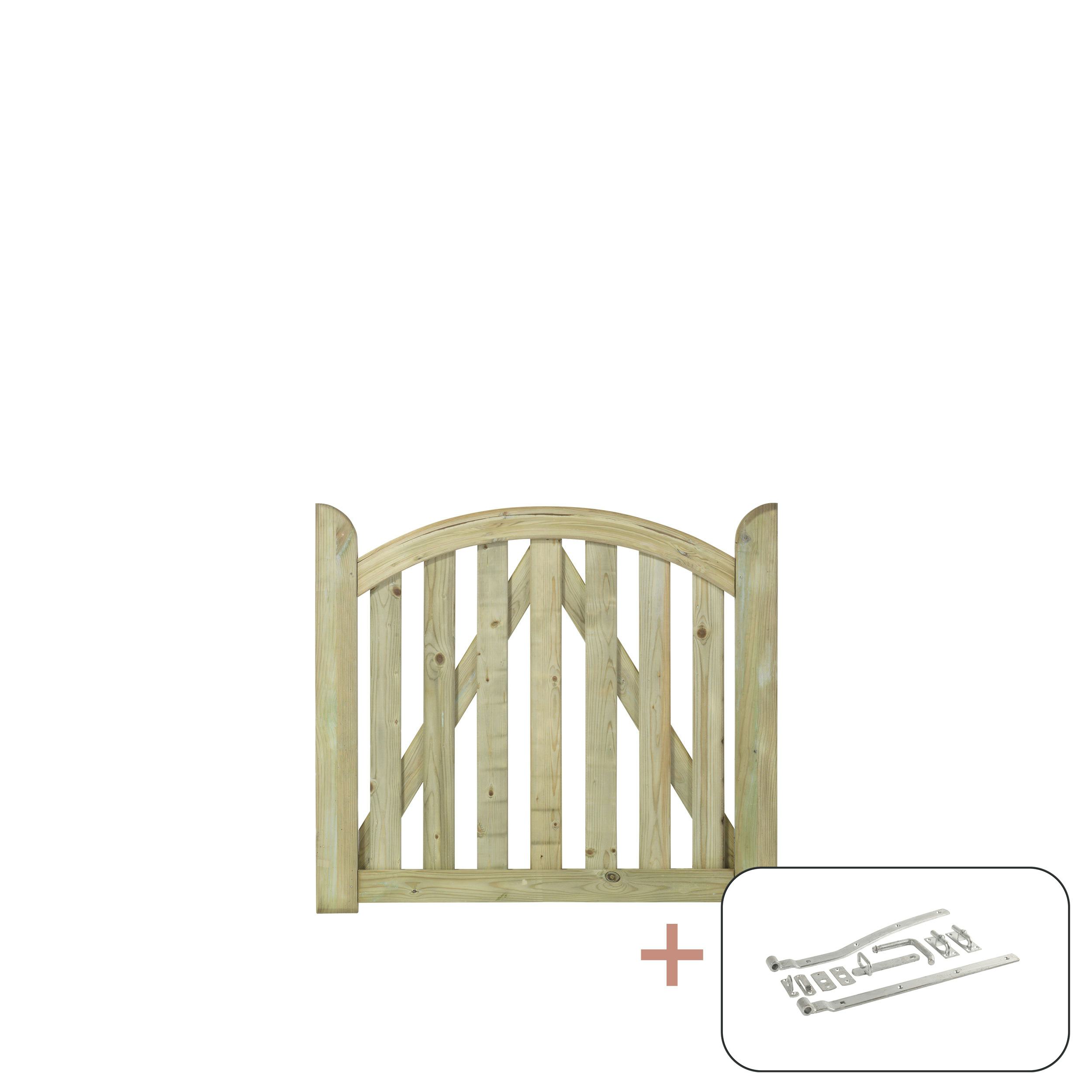 Enkelgrind PLUS Ligno inkl. Beslag Vänster