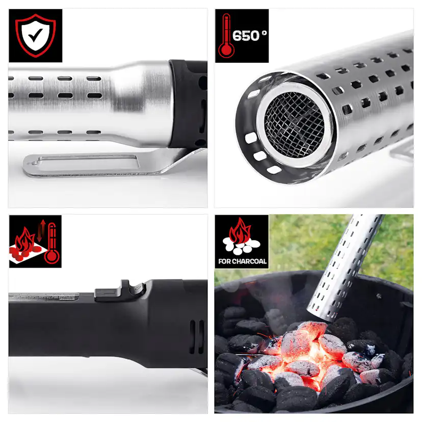 Elektrisk Grilltändare Landmann 2000W för Kol, Briketter & Ved