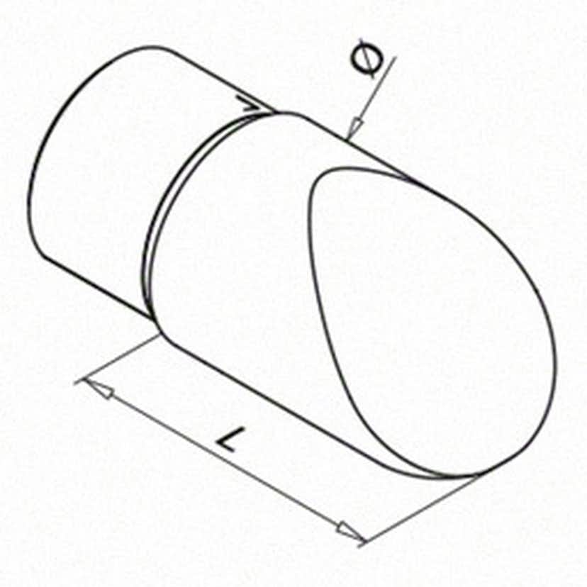 Ändavslut Herrljunga Ledstångsfabrik Överliggare med Notspår Inomhus 6738
