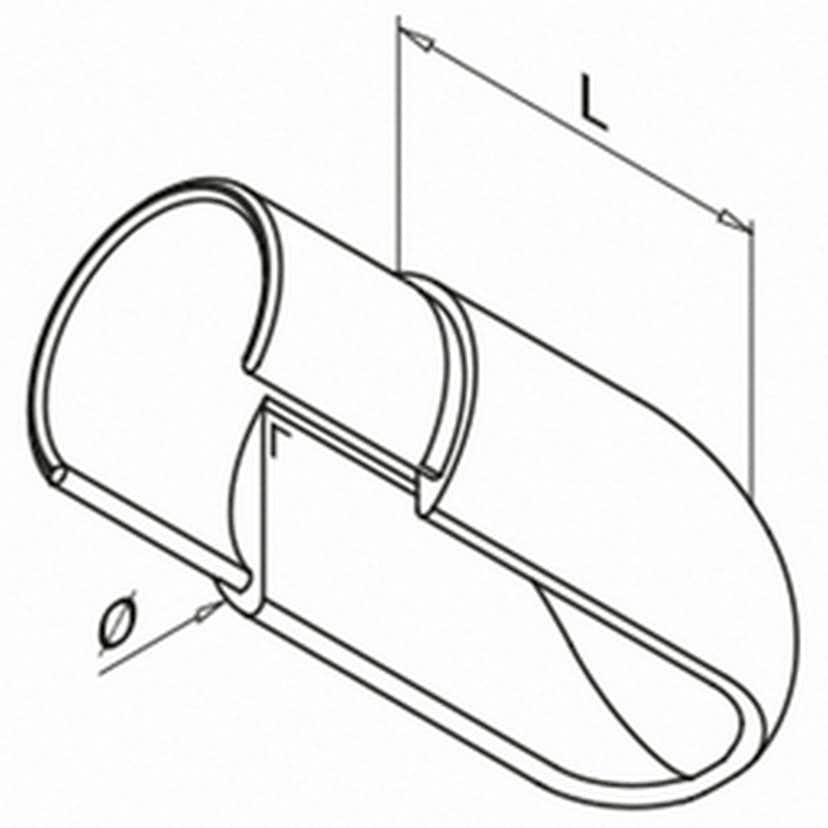 Ändavslut Herrljunga Ledstångsfabrik Överliggare med Notspår Inomhus 6738