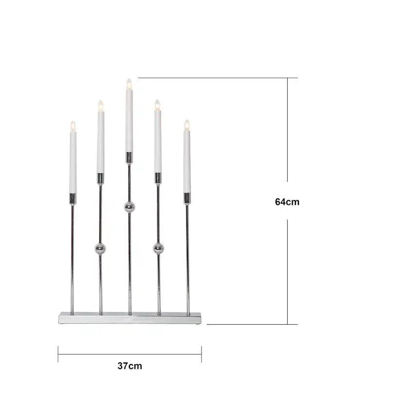 Ljusstake Star Trading Gustavo 5-armad Adventsljusstake
