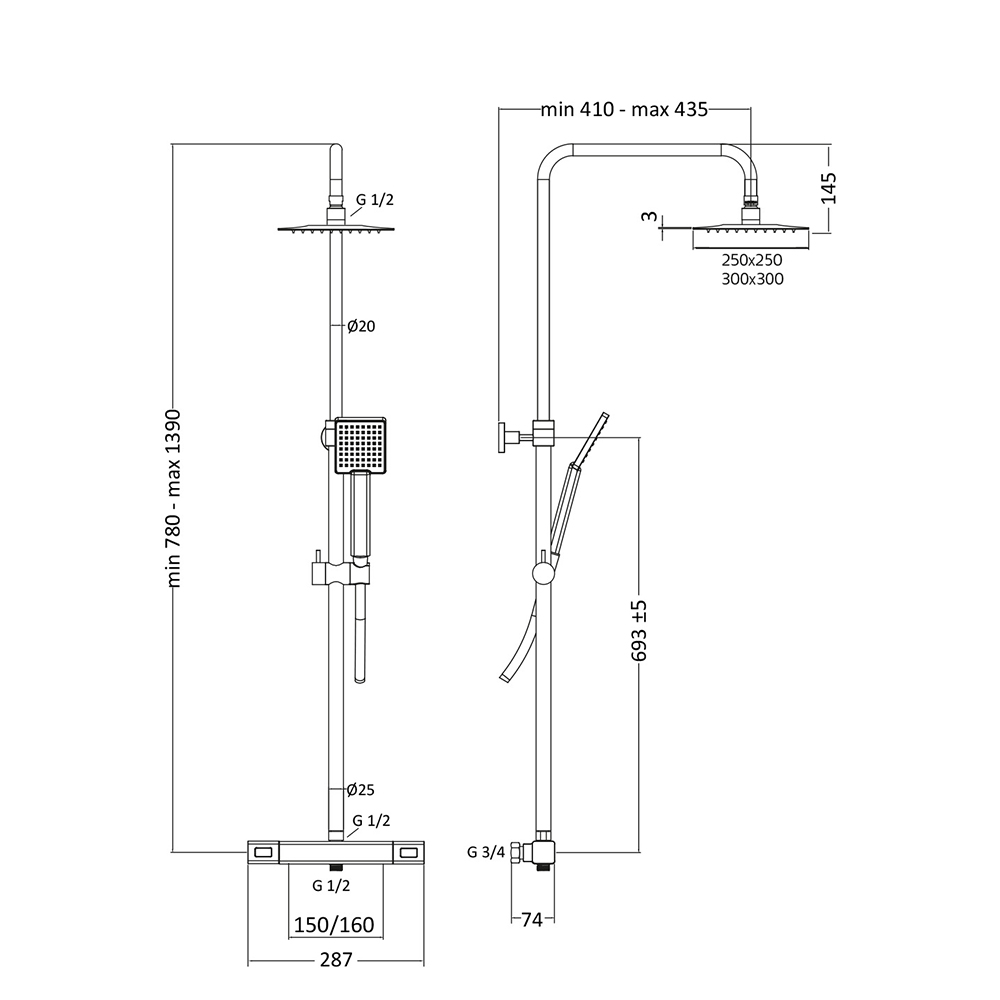 Blandarpaket Hafa Mix Slim Square