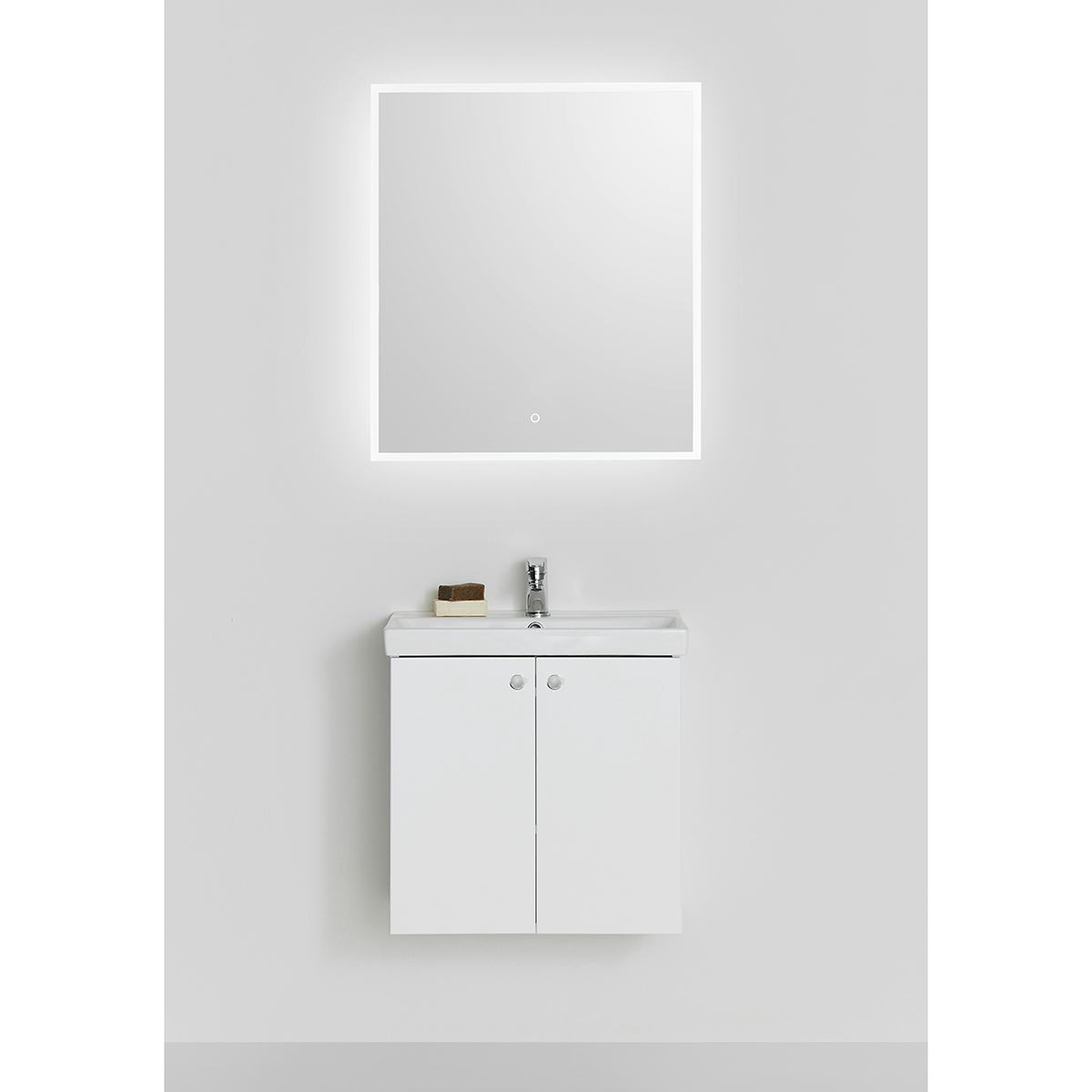 Möbelpaket Hafa Neat 550 med Luckor och Spegel Store Square LED