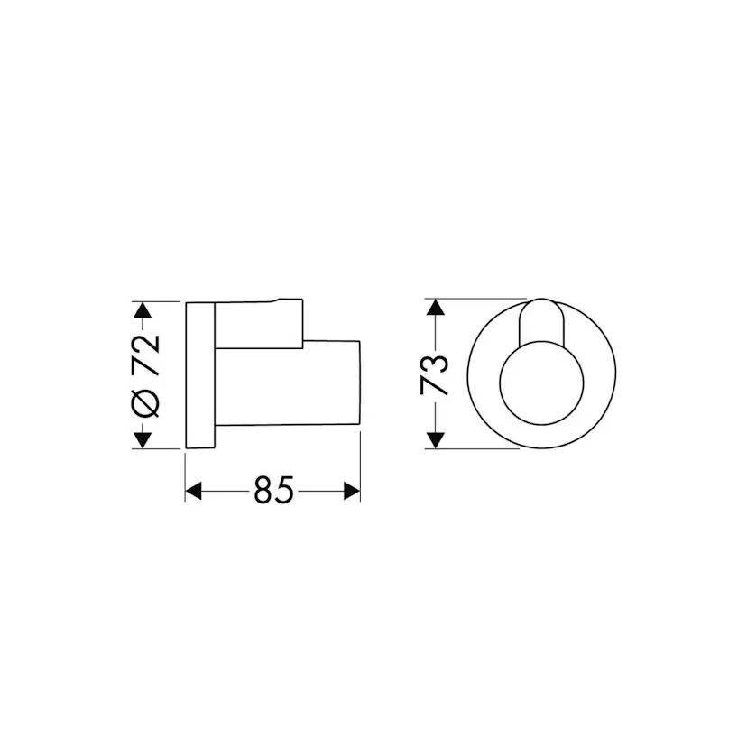 Täckkåpa Hansgrohe till Hörnventil