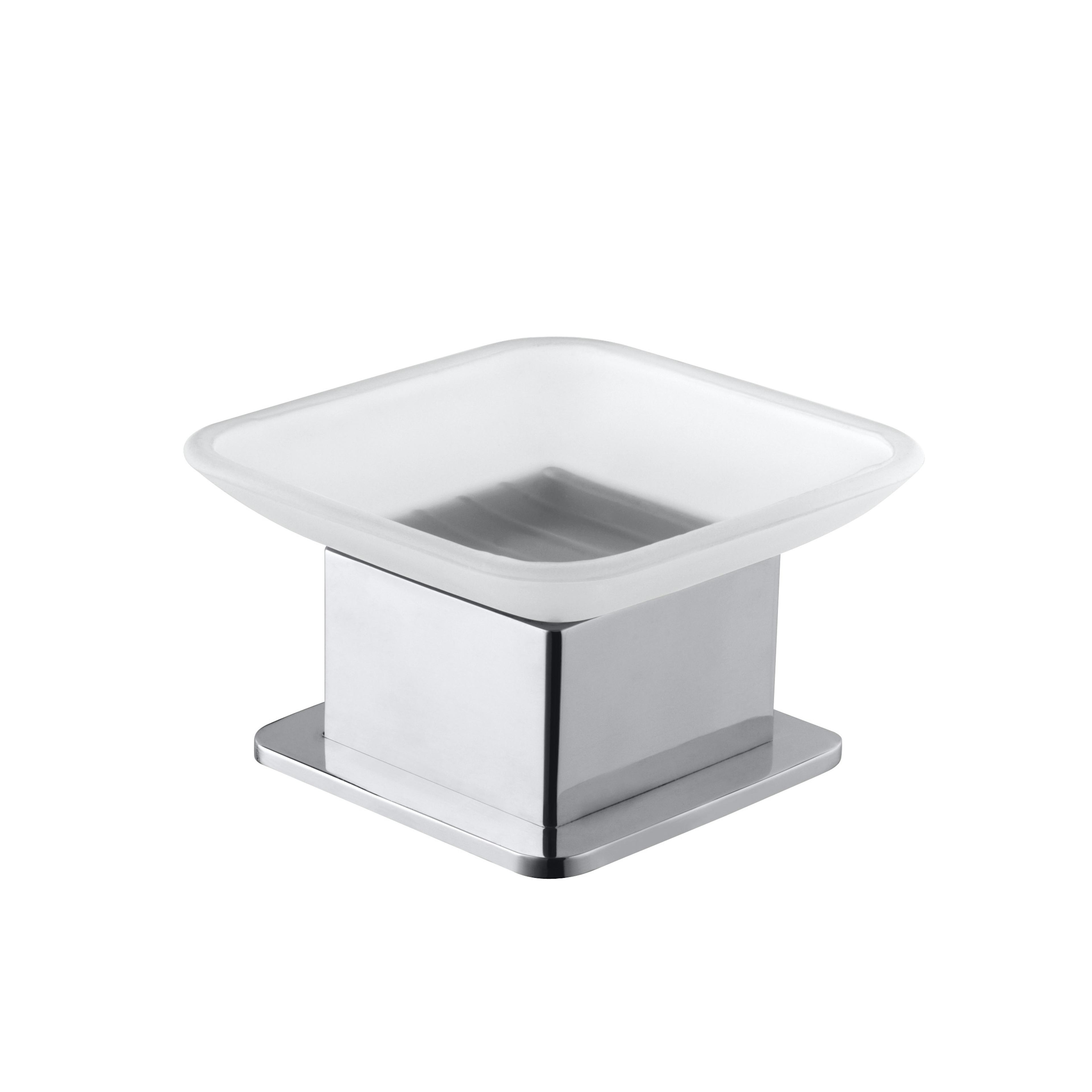 Tvålkopp Bemeta Fristående Krom/Glas