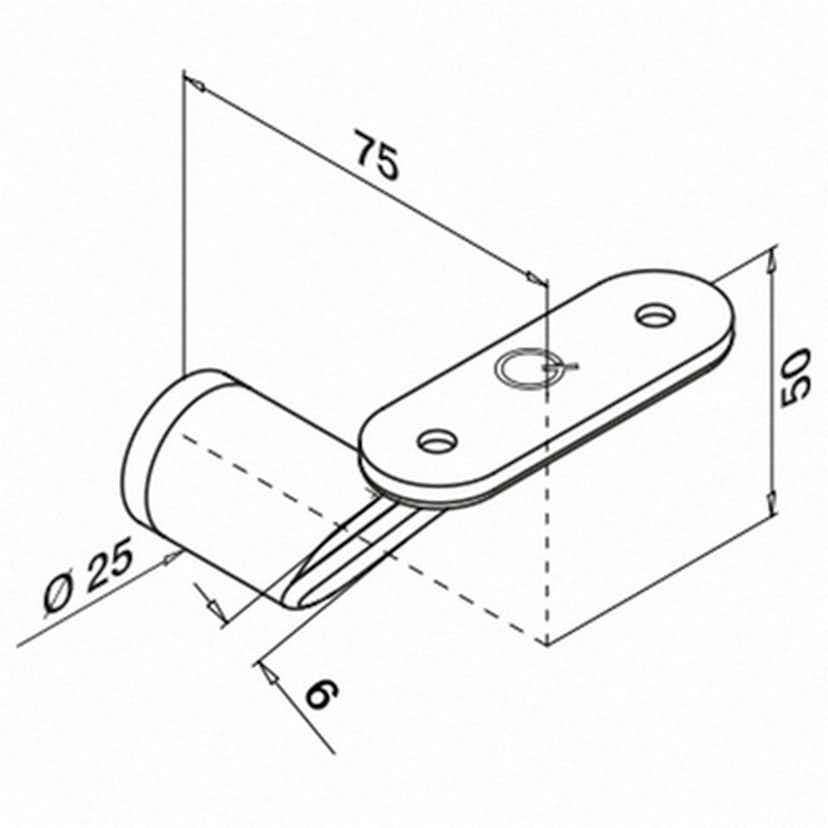 Väggfäste Herrljunga Ledstångsfabrik 0123 Utomhus Plan