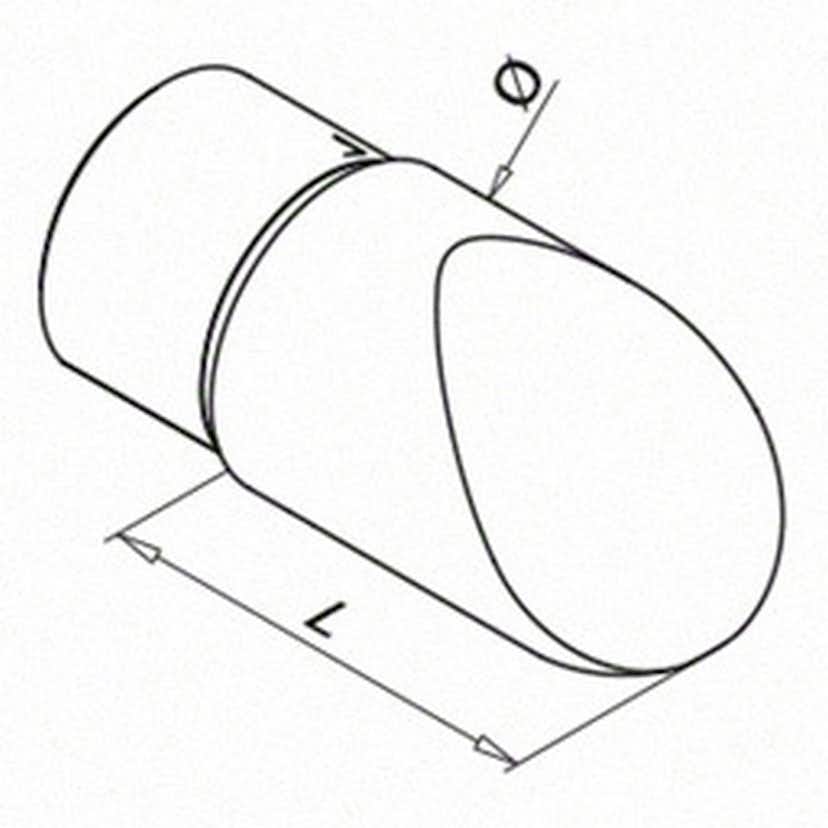 Ändavslut Herrljunga Ledstångsfabrik Rostfri mod 0738 Utomhus