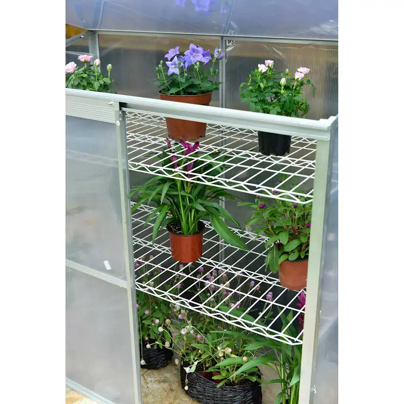 Växthus Metalcraft 0,75 kvm Silver Rektangulär