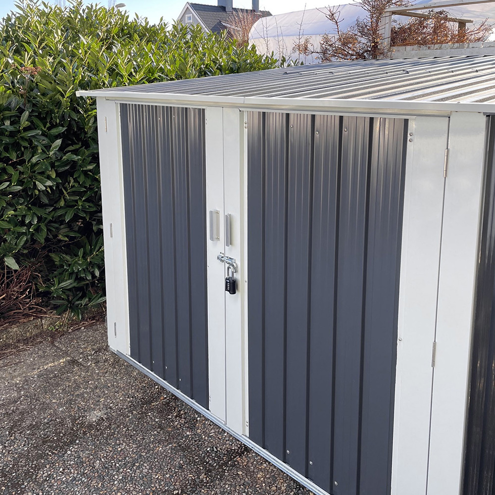 Cykelförråd Metalcraft 4,2m² Låsbart för Utomhusbruk