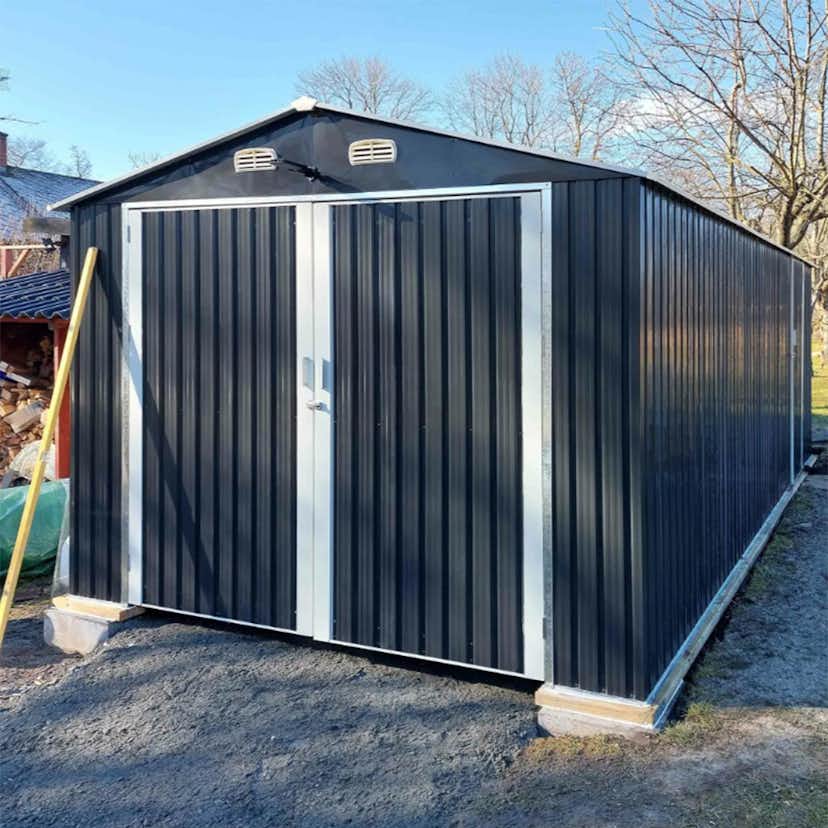 Garage Metalcraft 18m² Antracit/Vit Uteförråd