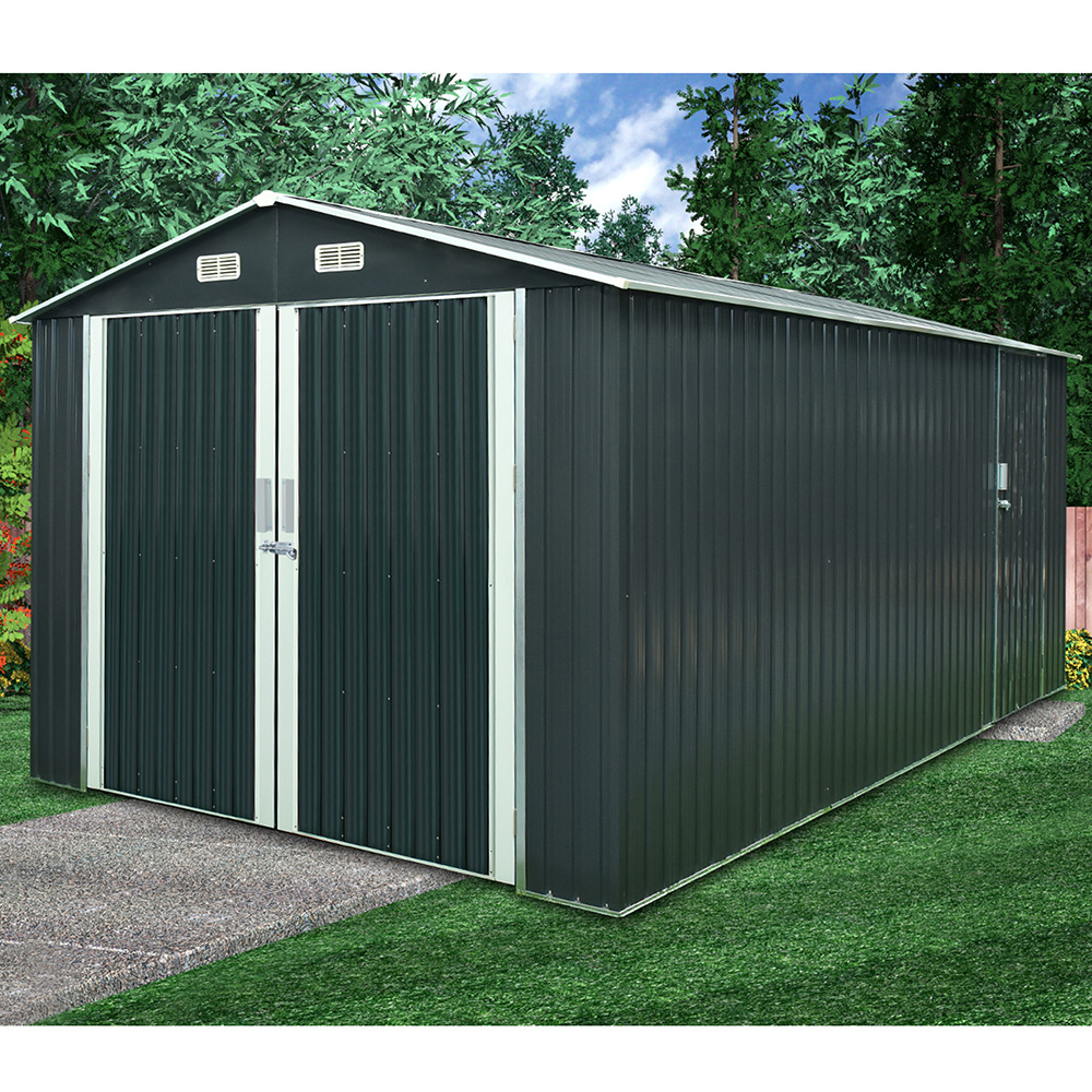 Garage Metalcraft 18m² Antracit/Vit Uteförråd