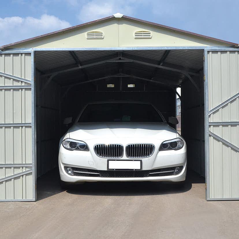 Garage Metalcraft 18m² Antracit/Vit Uteförråd