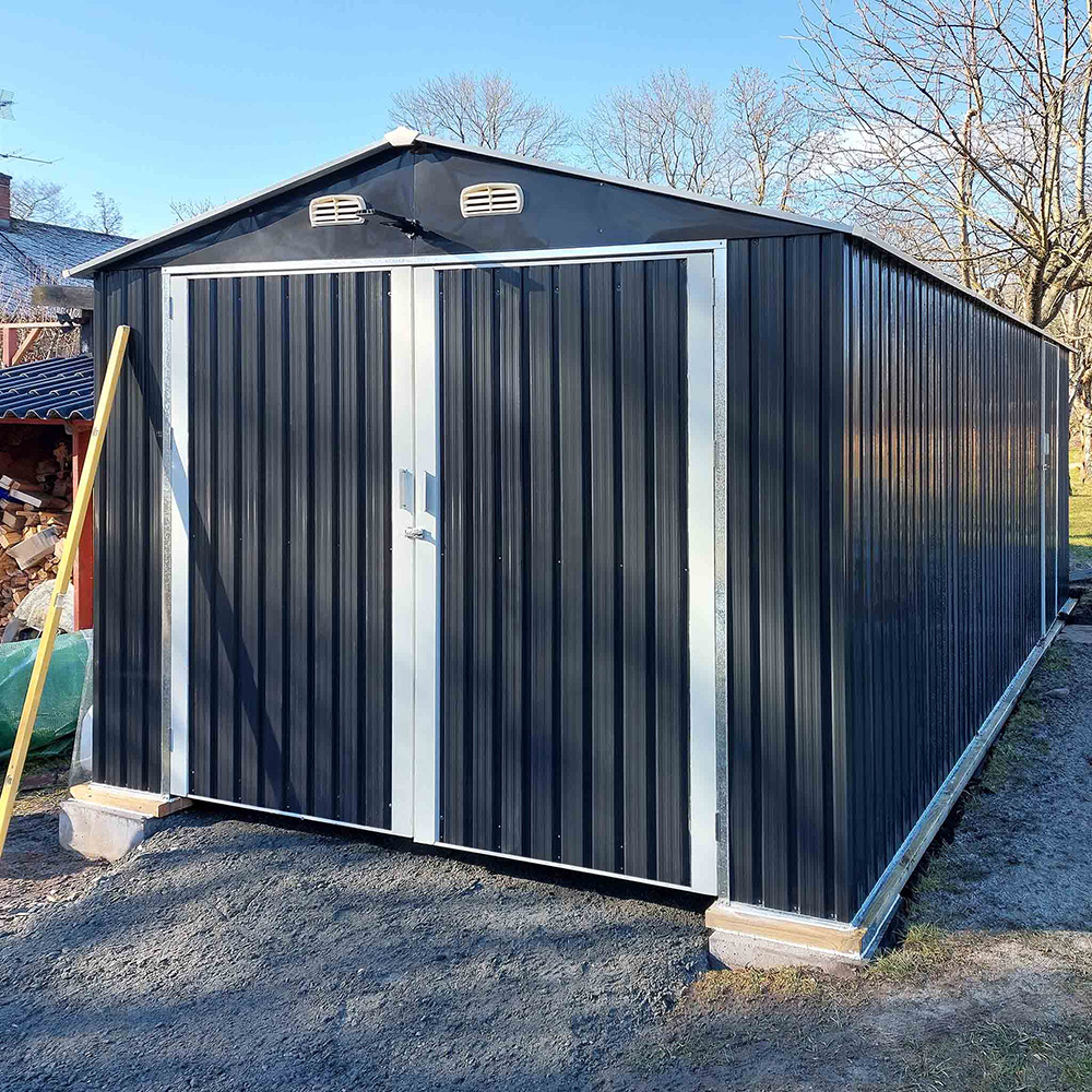 Garage Metalcraft 18m² Antracit/Vit Uteförråd
