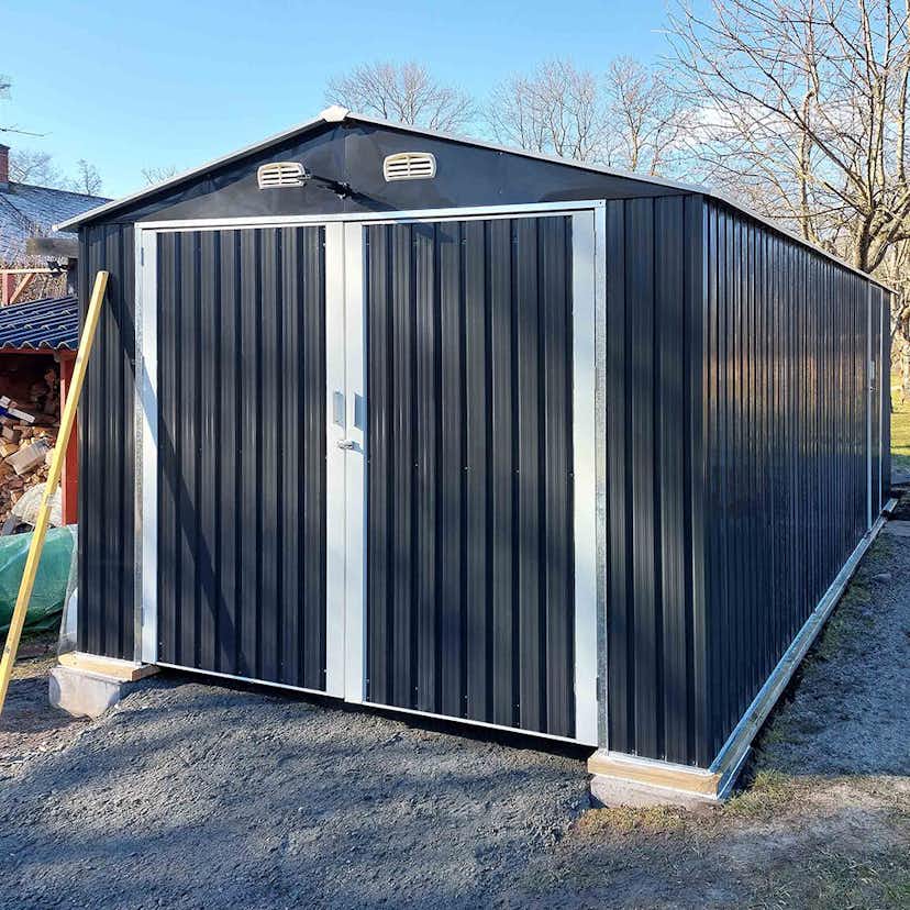 Garage Metalcraft 18m² Antracit/Vit Uteförråd