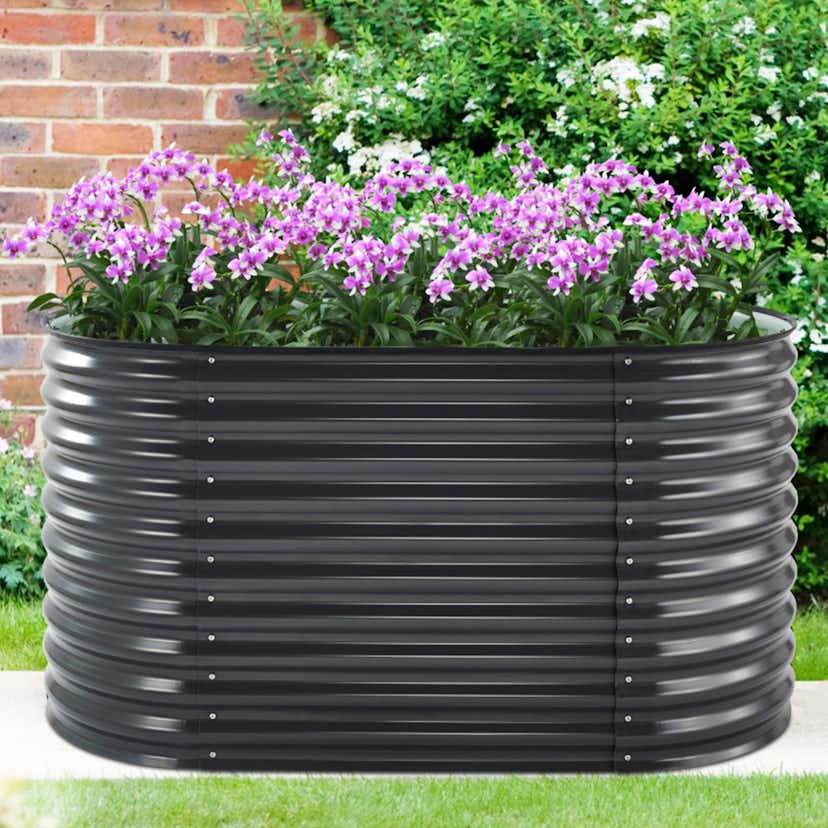 Odlingslåda Metalcraft Galvaniserat Stål 160 cm