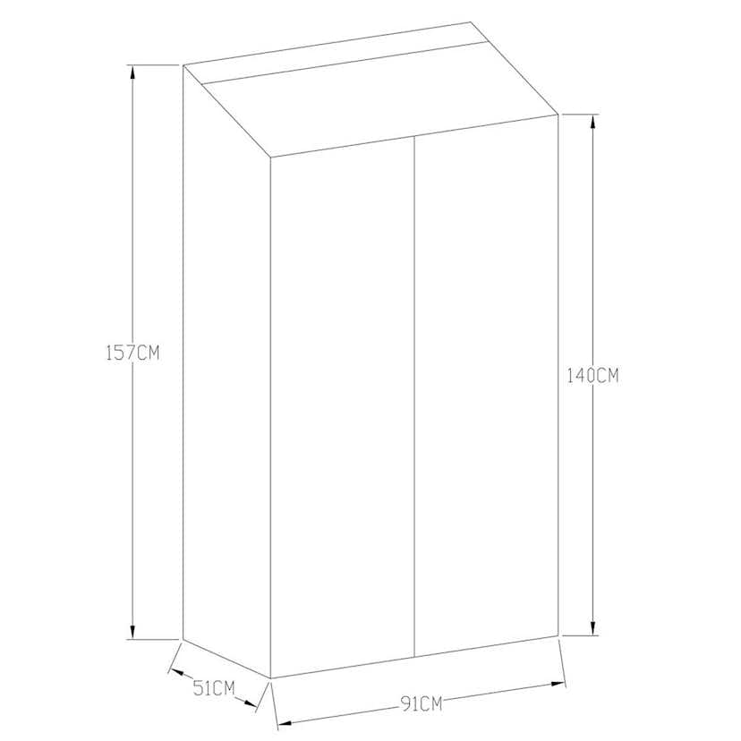 Växthus Metalcraft Svart Rektangulär Odlingsvitrin mot Vägg med Säkerhetsglas, 91x51x157 cm