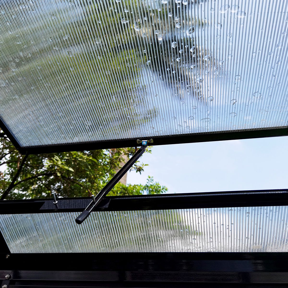 Växthus Metalcraft 3,5 kvm Svart Rektangulär