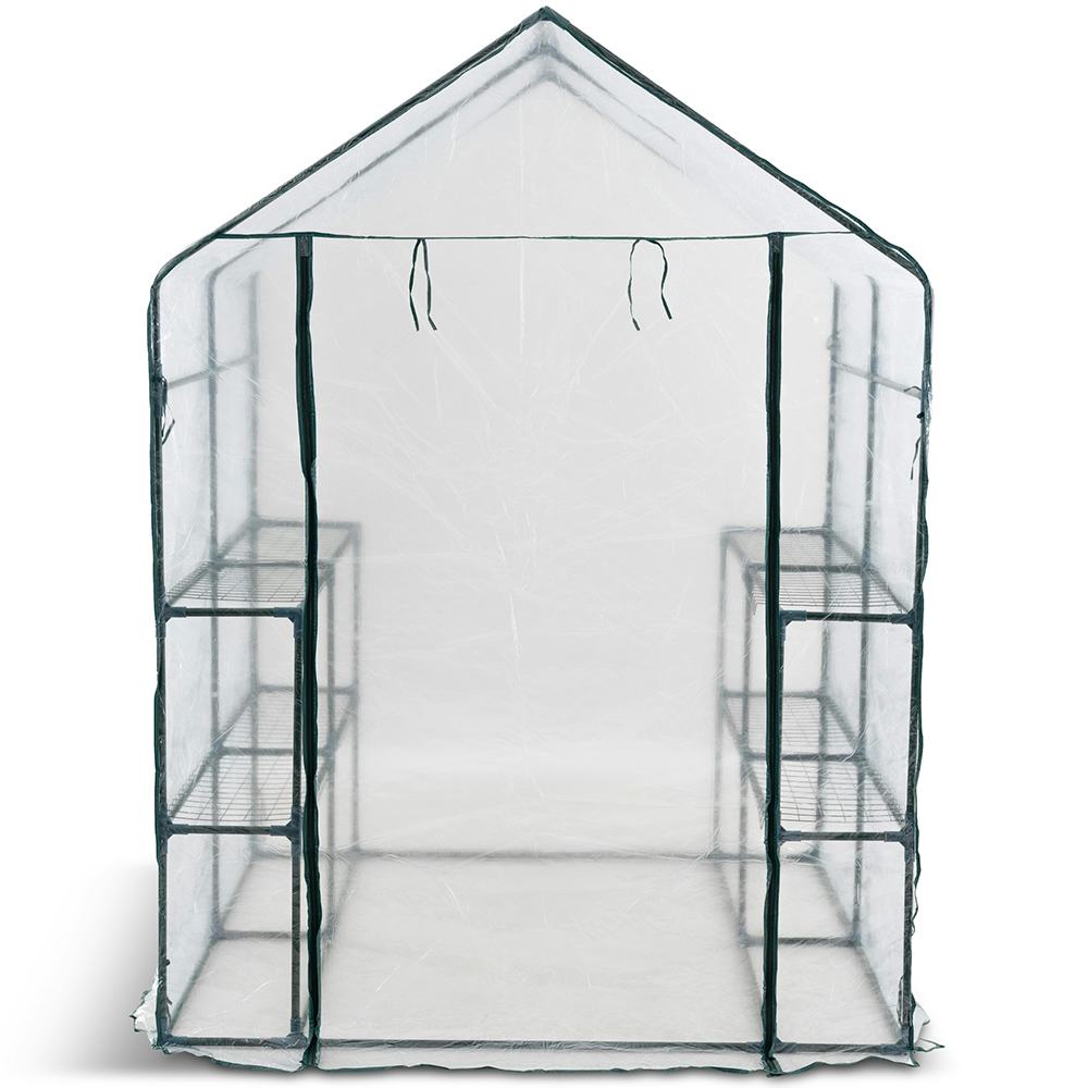 Plastväxthus Metalcraft 8 hyllor Transparent