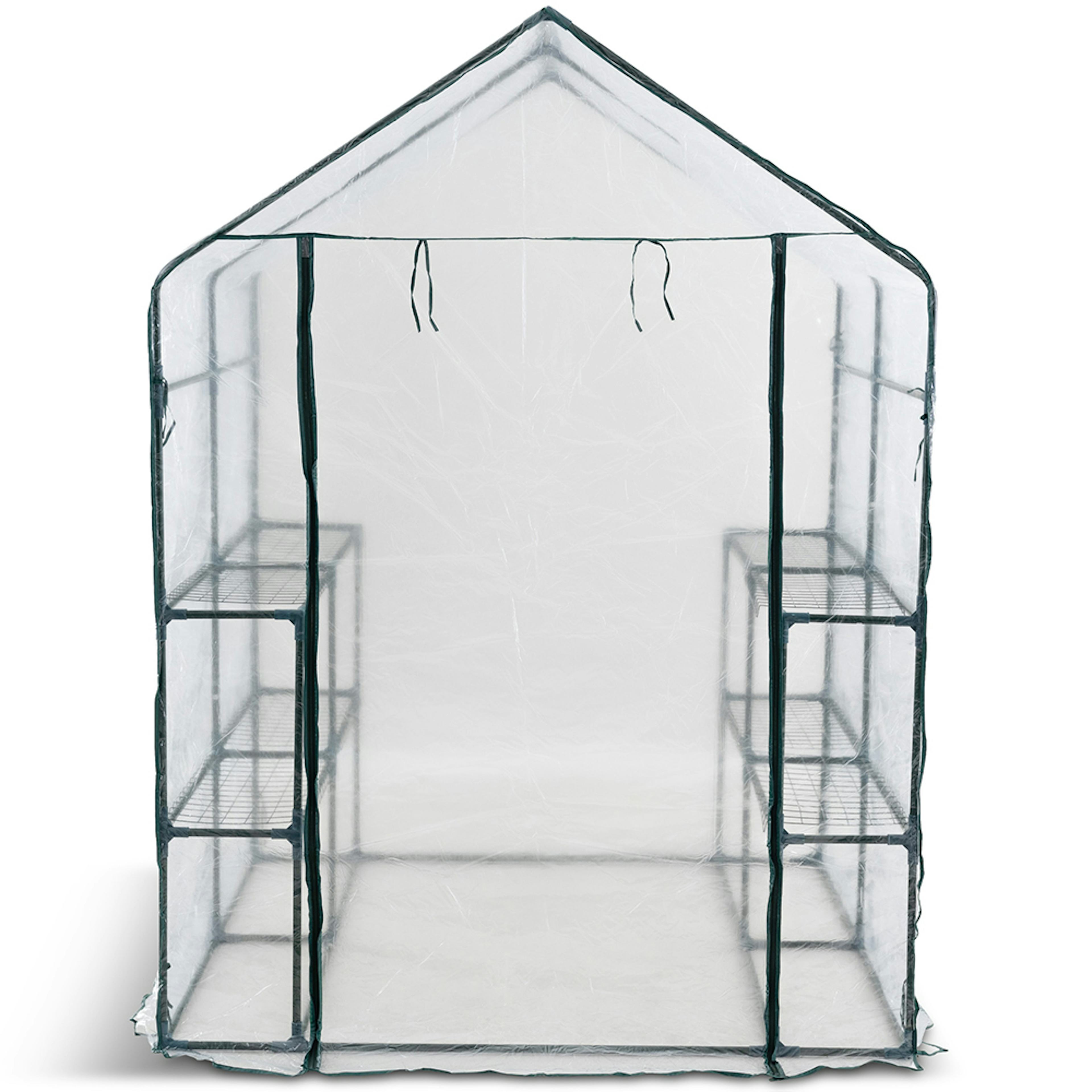 Plastväxthus Metalcraft 8 hyllor Transparent