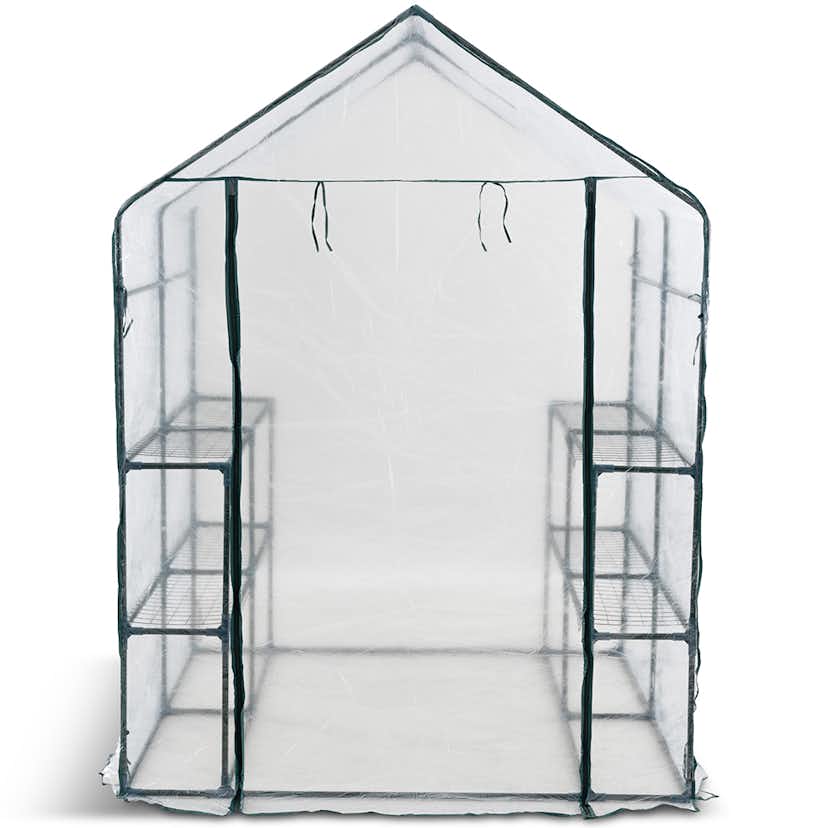 Plastväxthus Metalcraft 8 hyllor Transparent