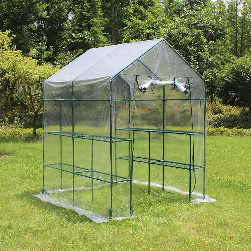 Plastväxthus Metalcraft 8 hyllor Transparent