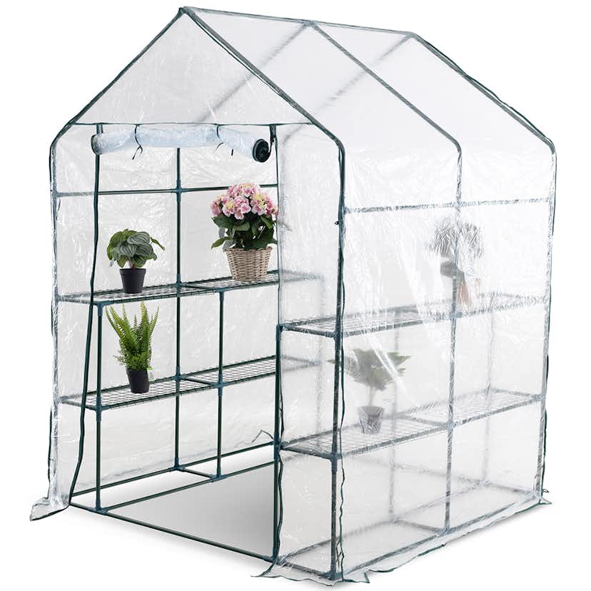 Plastväxthus Metalcraft 8 hyllor Transparent