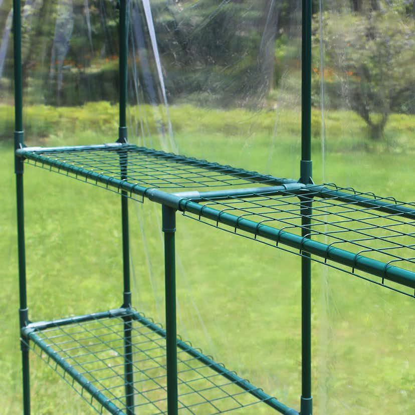 Plastväxthus Metalcraft 8 hyllor Transparent