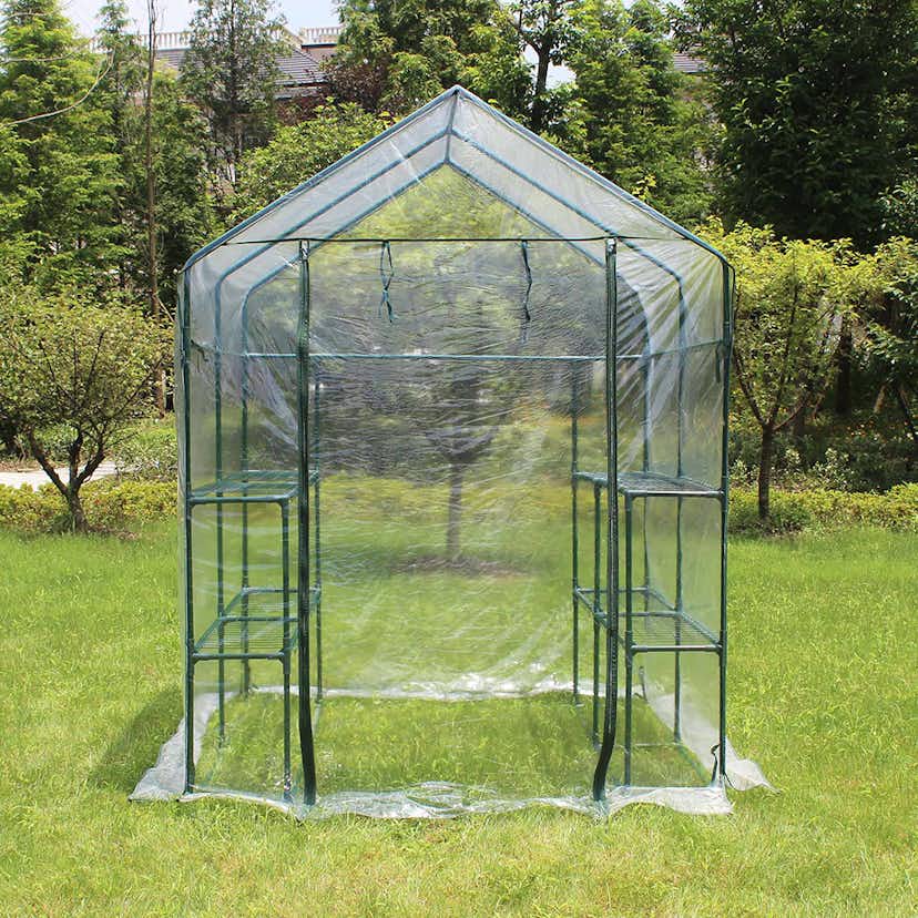 Plastväxthus Metalcraft 8 hyllor Transparent