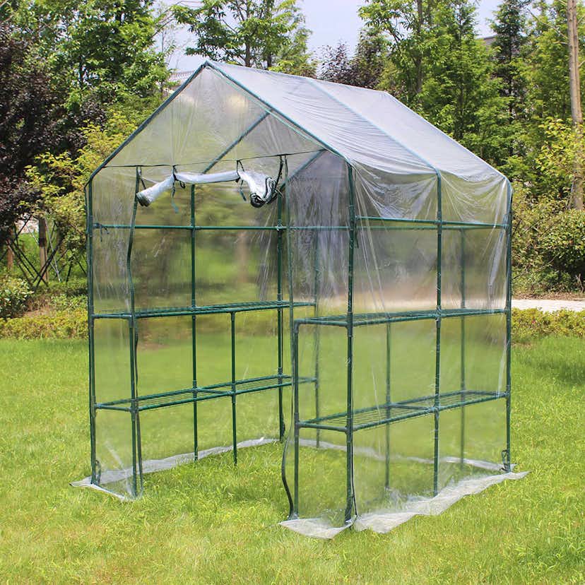 Plastväxthus Metalcraft 8 hyllor Transparent