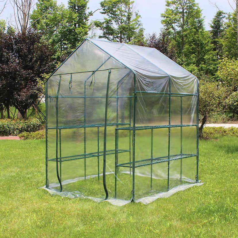 Plastväxthus Metalcraft 8 hyllor Transparent