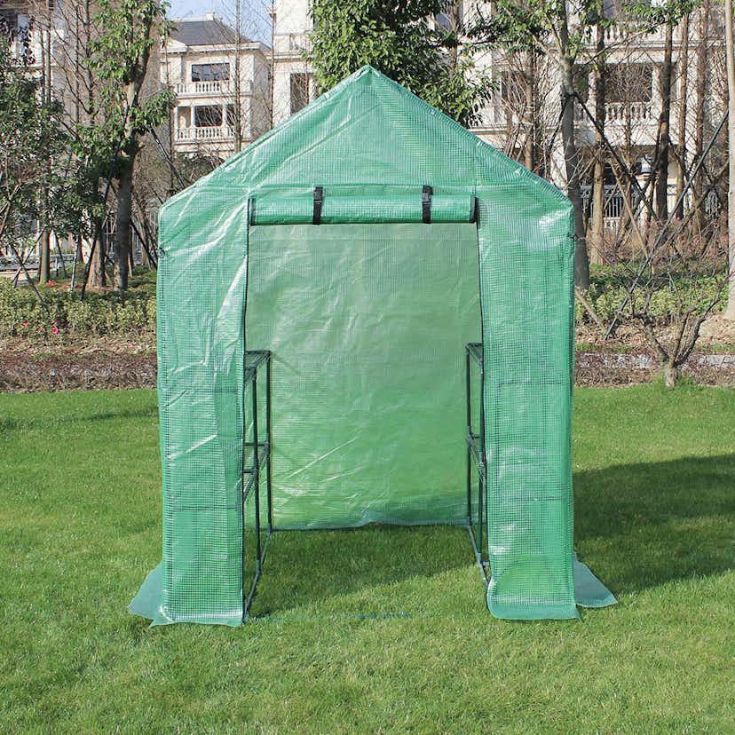 Växthus Metalcraft 2,04 kvm Grön Kvadrat