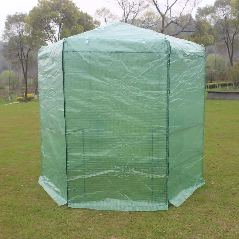 Växthus Metalcraft 3,8 kvm Grön Sexkantigt