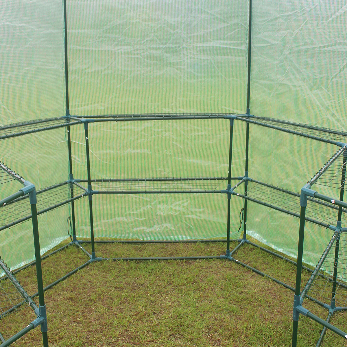 Växthus Metalcraft 3,8 kvm Grön Sexkantigt