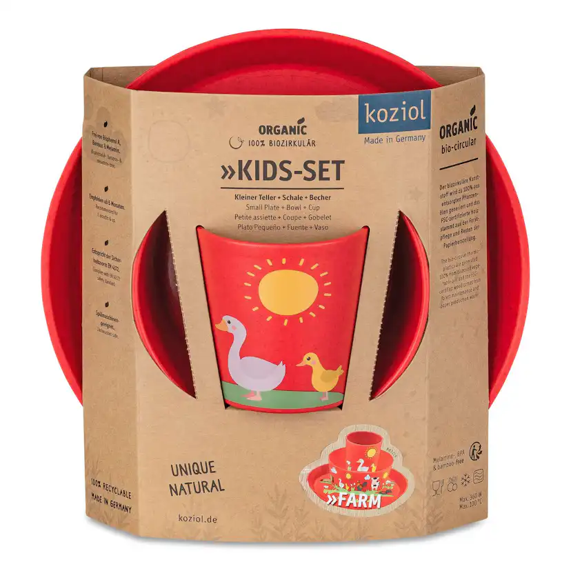 Servis Koziol Connect 3 Delar Tallrik/Skål/Mugg Bondgård