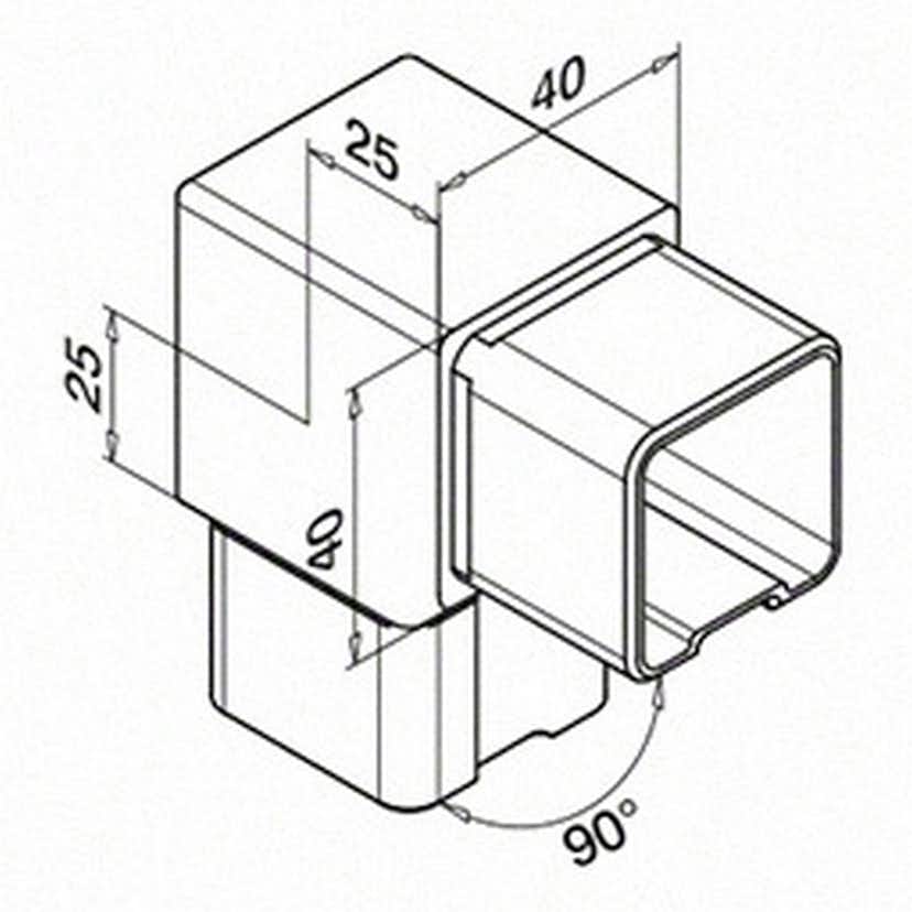 Koppling Herrljunga Ledstångsfabrik 90° Utomhus