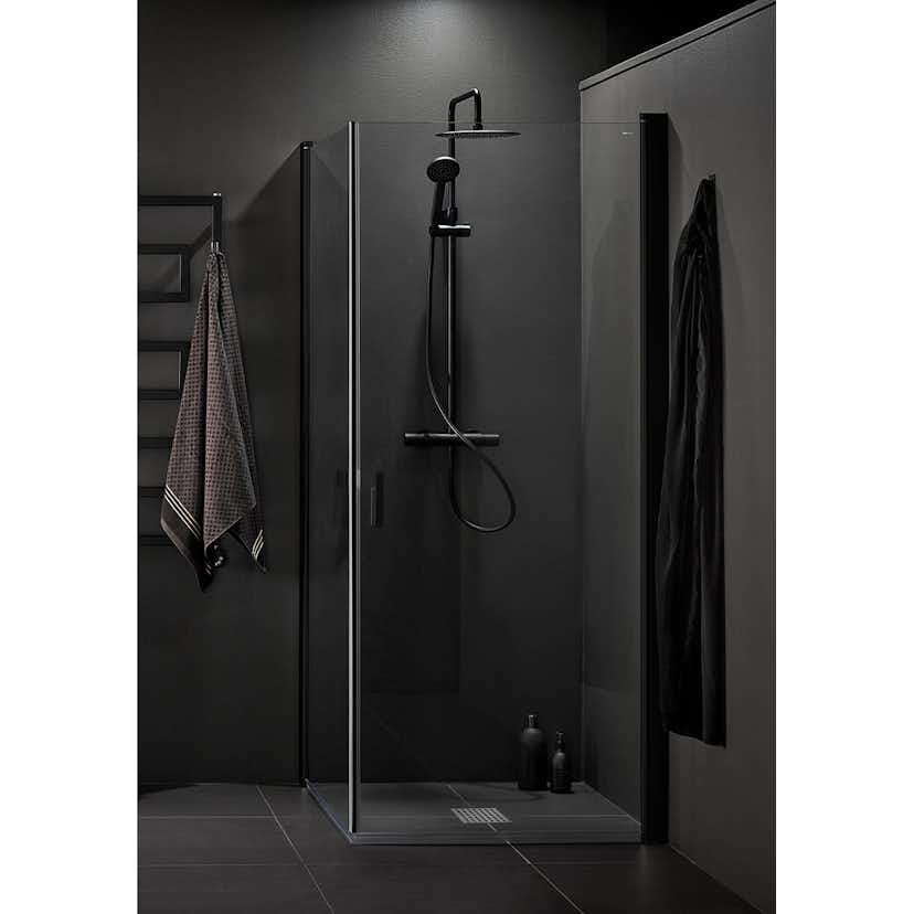 Duschhörn Hafa Igloo Pro Corner Klarglas Svart