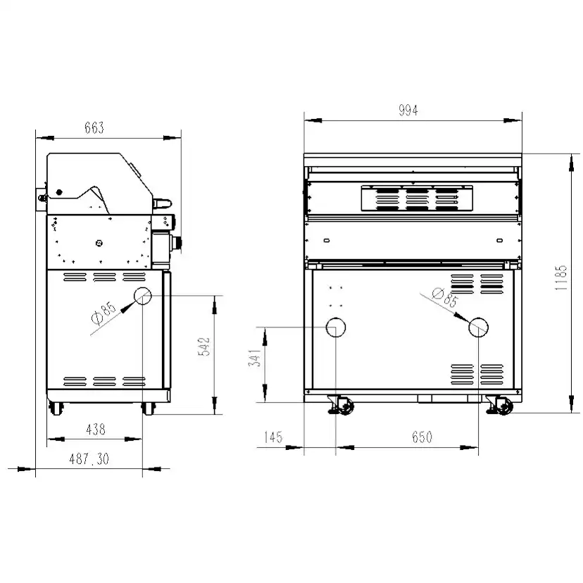 Fristående Gasolgrill Myoutdoorkitchen Classic Line Stainless 304SS med 6 Brännare