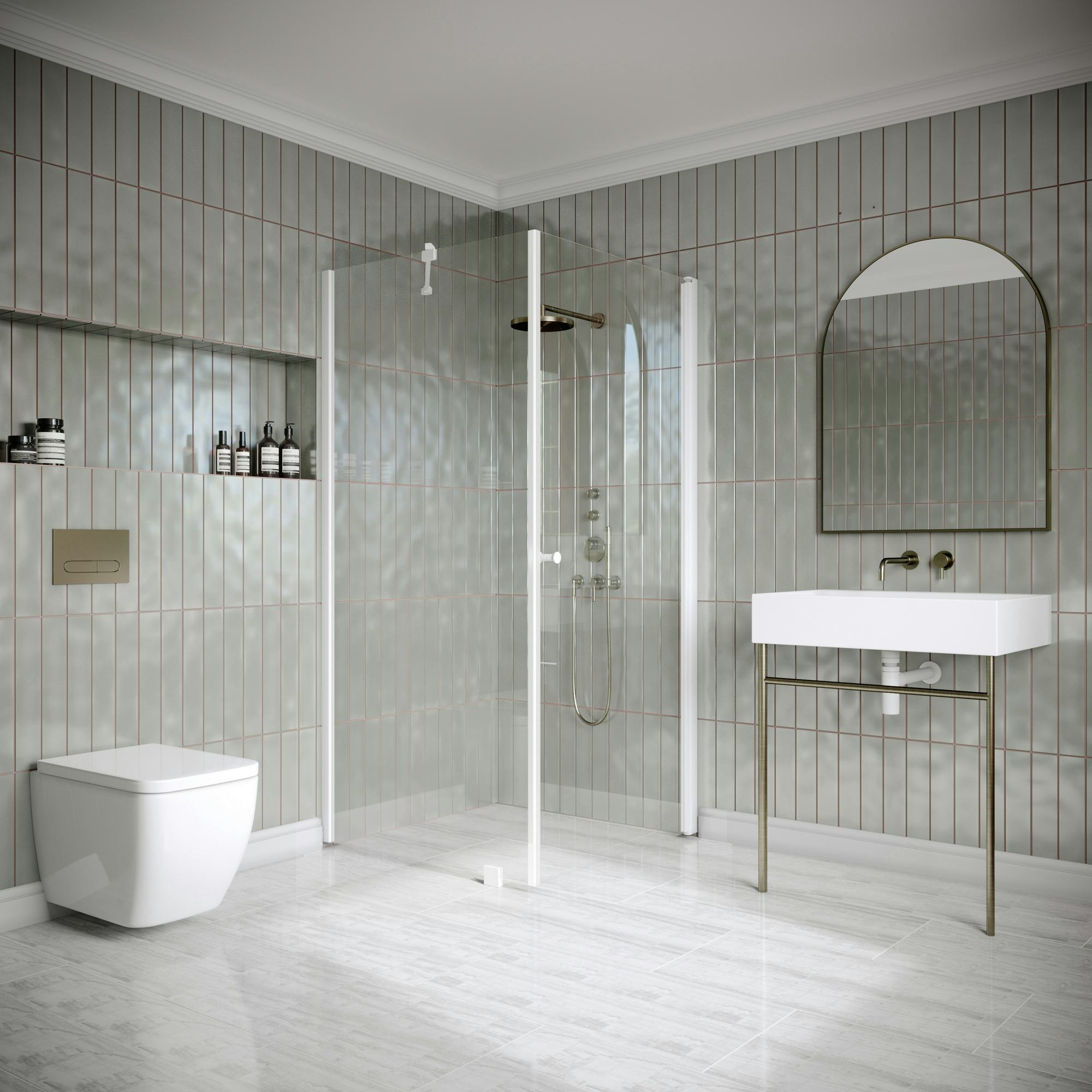 Duschhörn Hietakari Classic 146 Fast Vägg och Vändbar Dörr