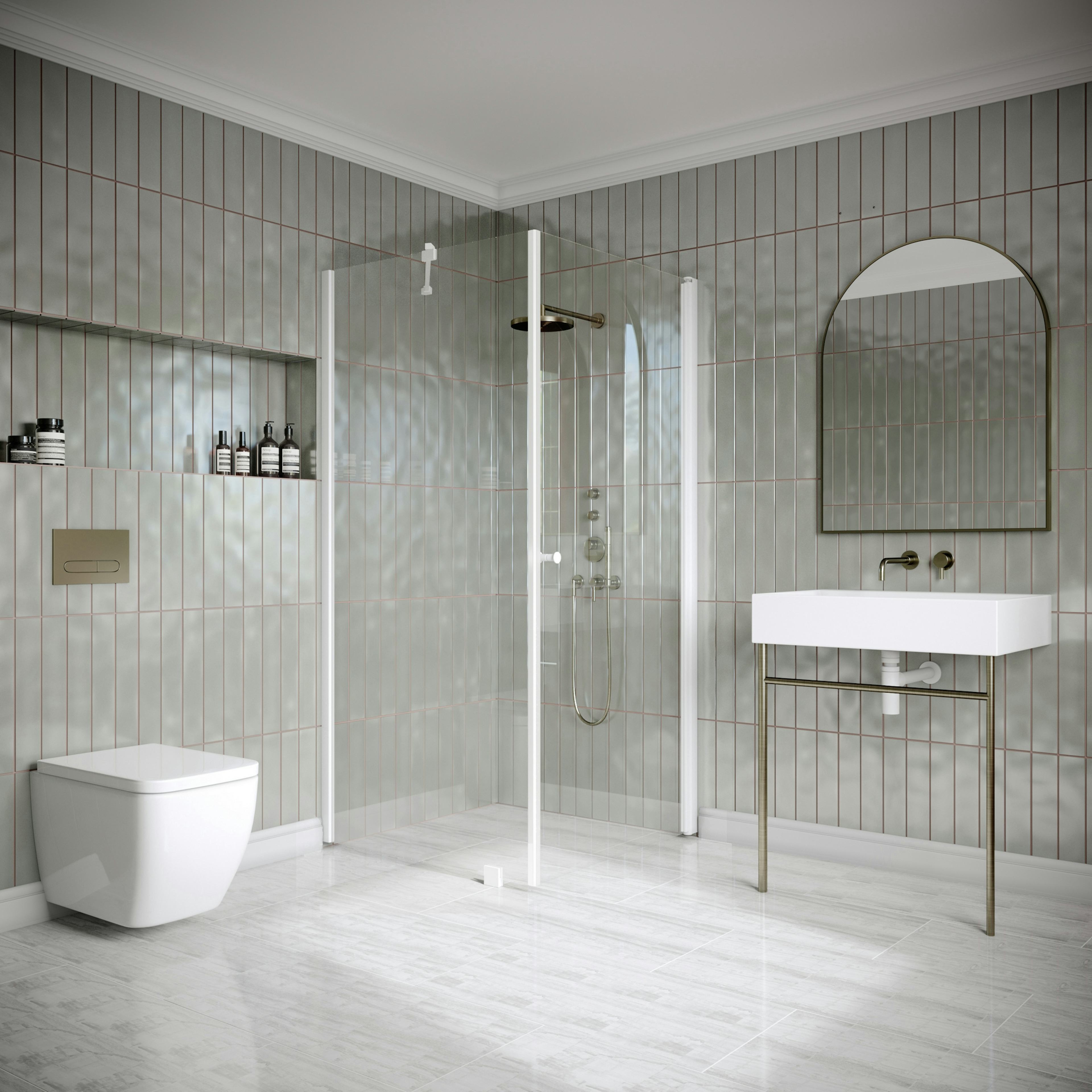 Duschhörn Hietakari Classic 146 Fast Vägg och Vändbar Dörr