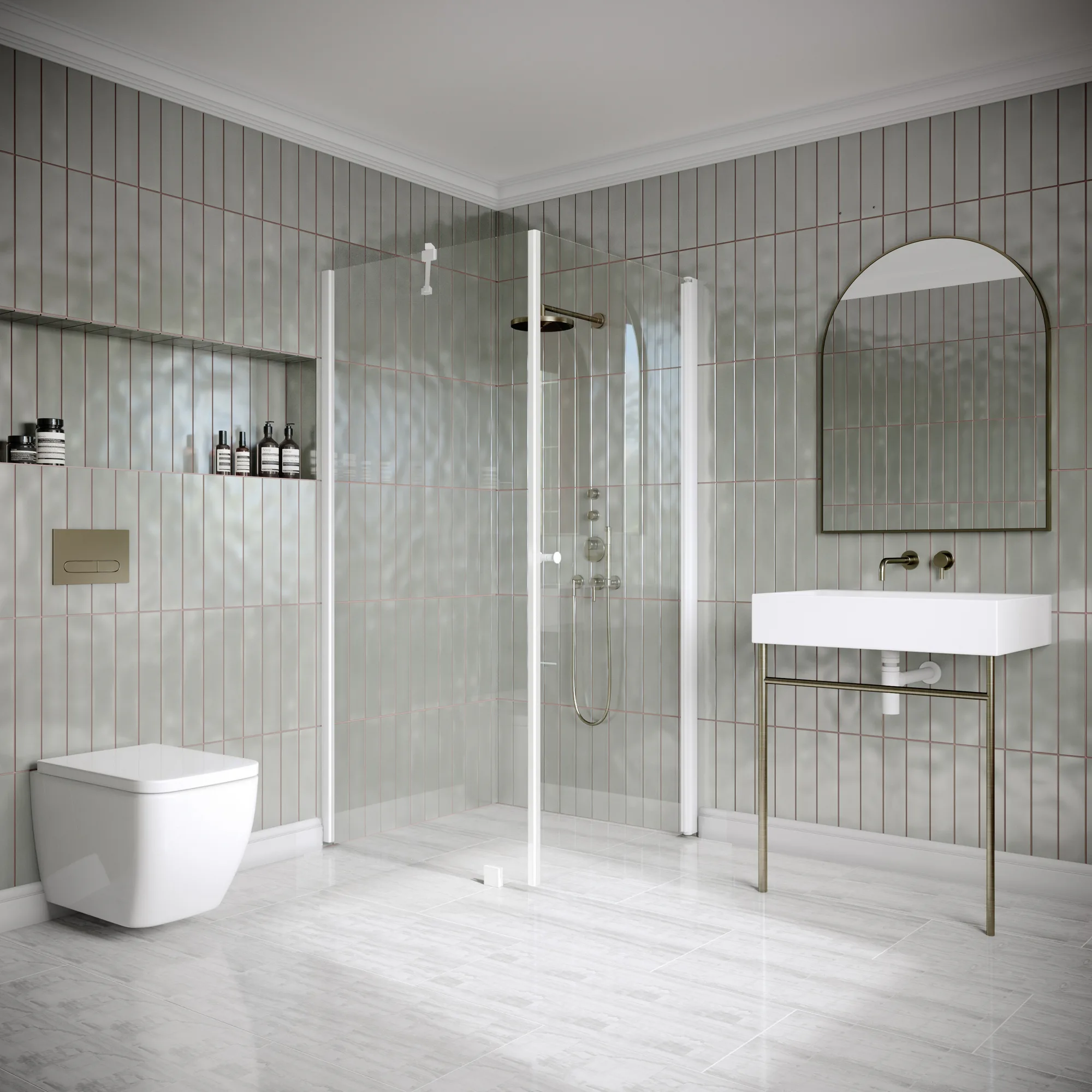 Duschhörn Hietakari Classic 146 Fast Vägg och Vändbar Dörr