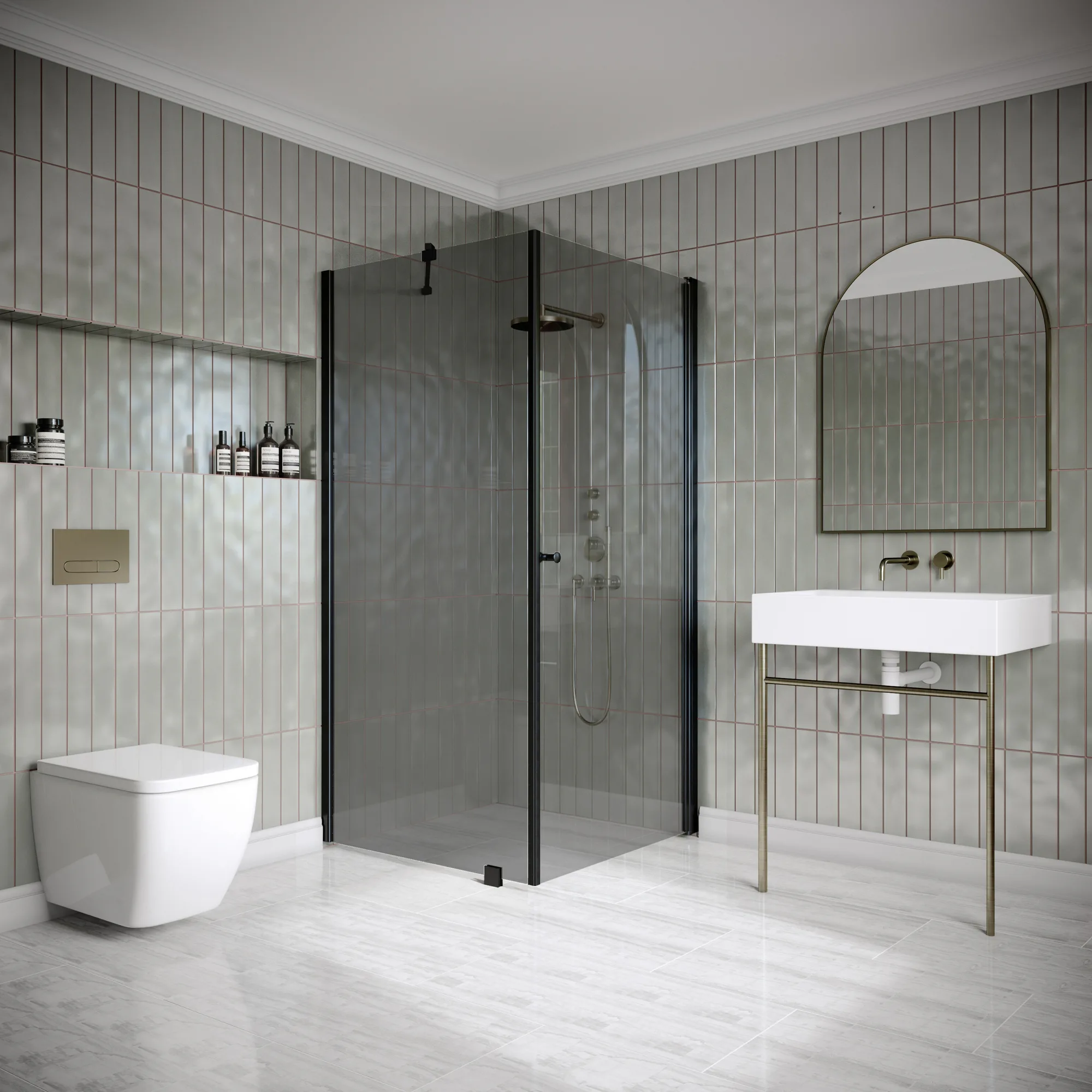 Duschhörn Hietakari Classic 146 Fast Vägg och Vändbar Dörr