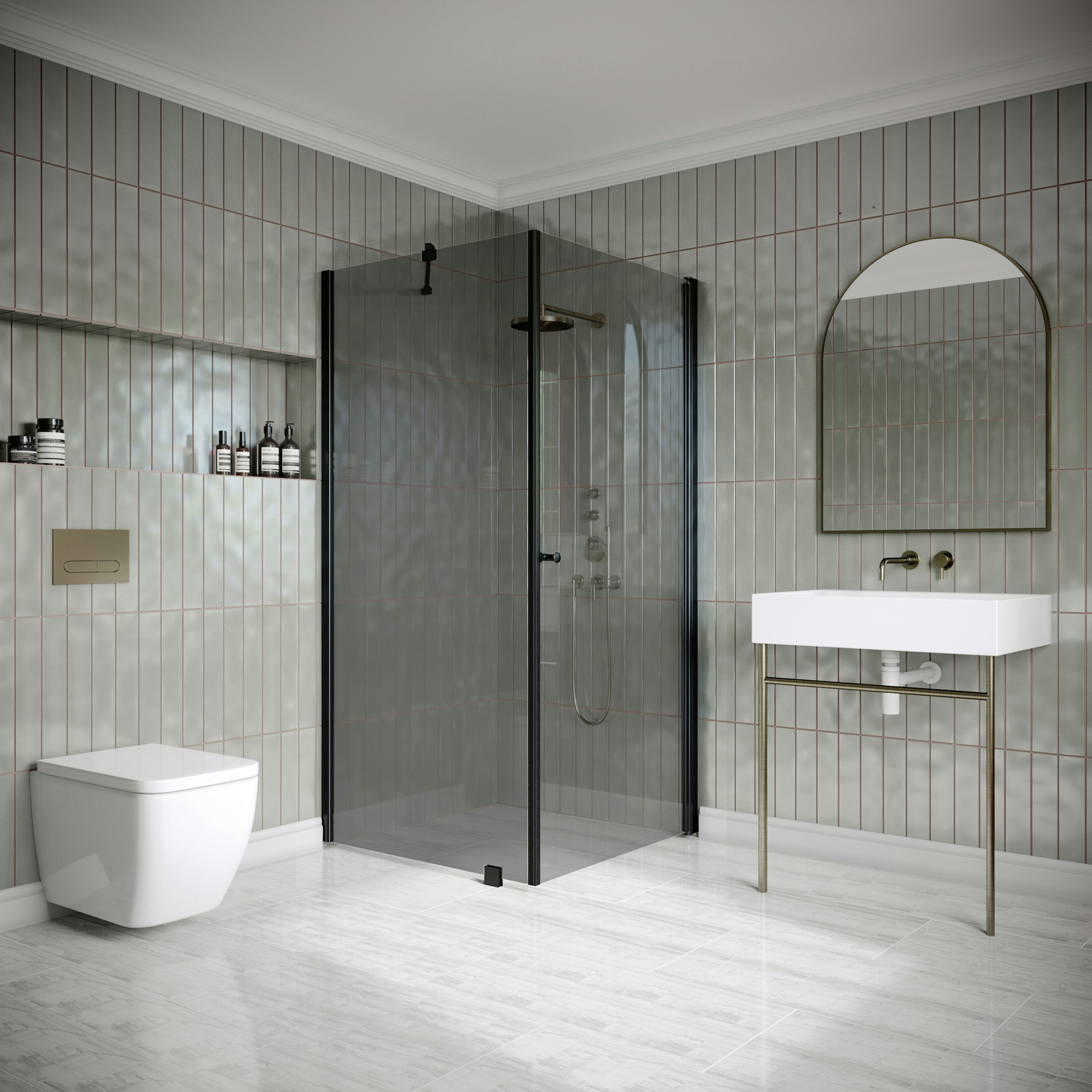 Duschhörn Hietakari Classic 146 Fast Vägg och Vändbar Dörr