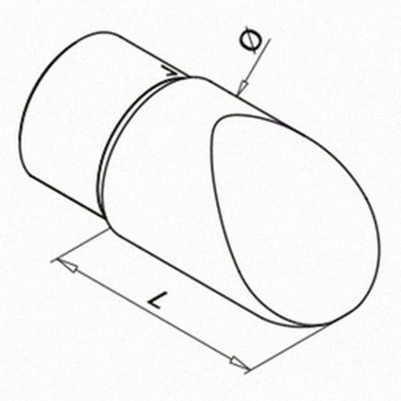 Ändavslut Herrljunga Ledstångsfabrik Överliggare med Notspår Utomhus 6738