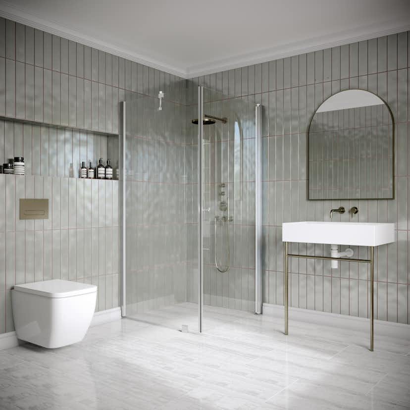 Duschhörn Hietakari Classic 146 Fast Vägg och Vändbar Dörr