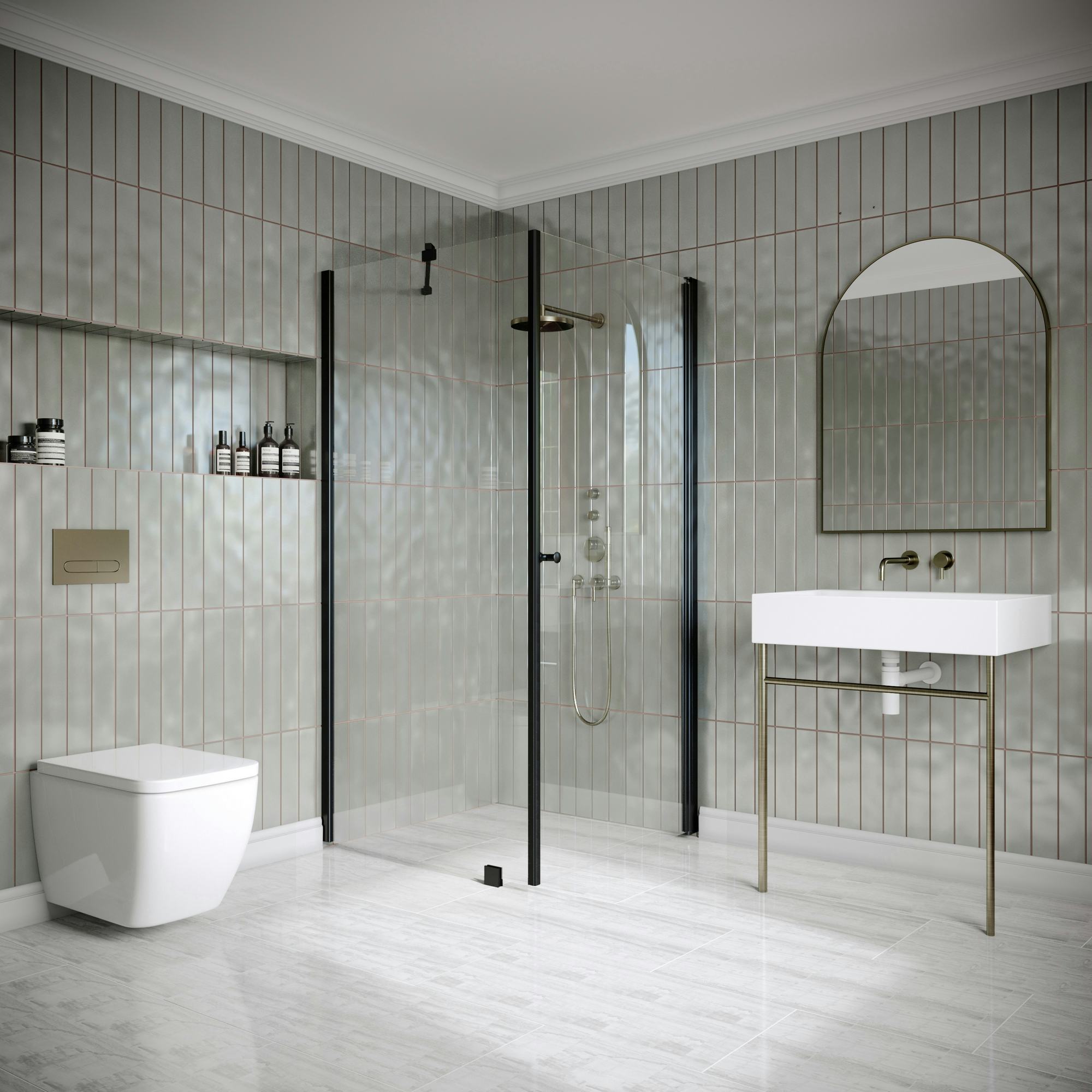 Duschhörn Hietakari Classic 146 Fast Vägg och Vändbar Dörr