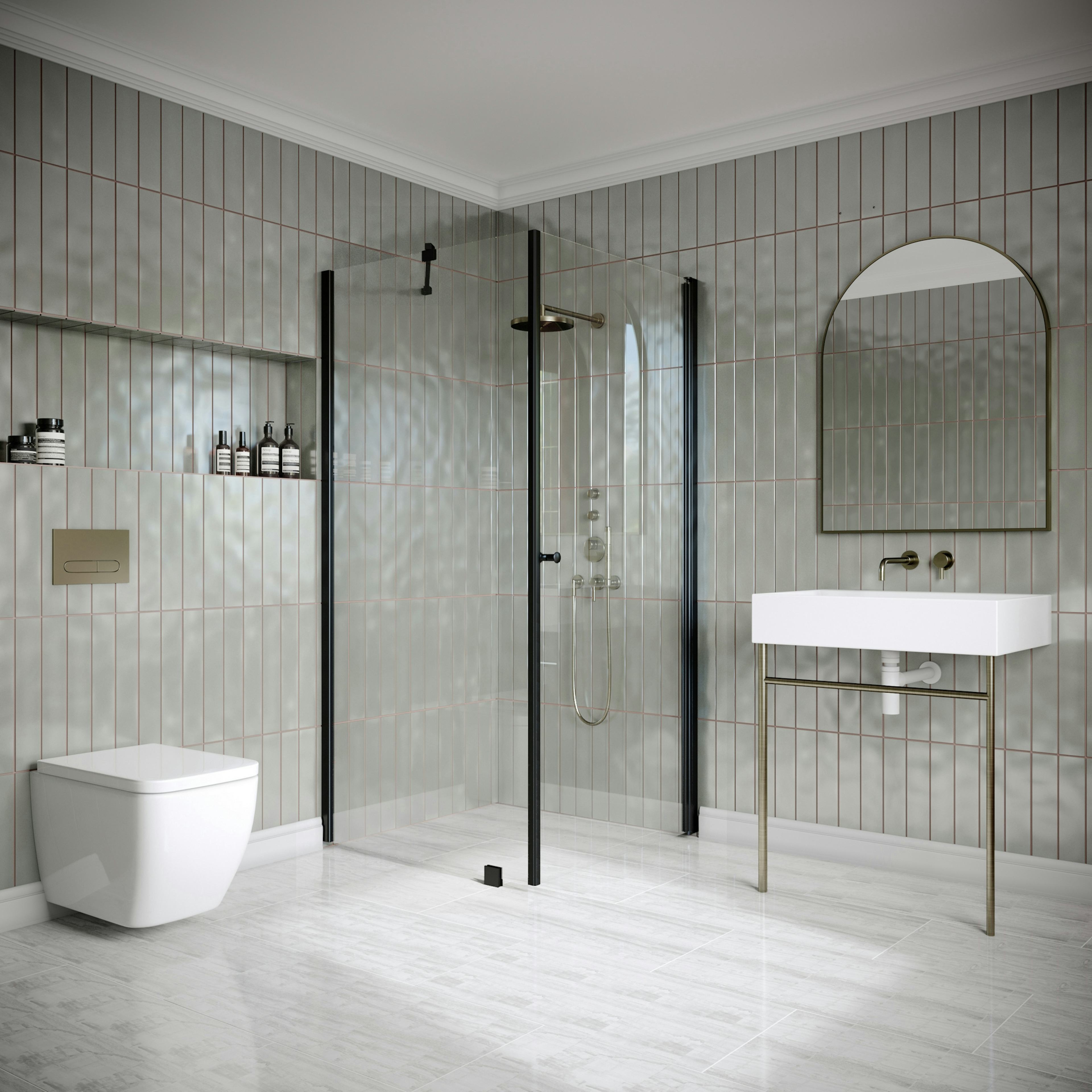 Duschhörn Hietakari Classic 146 Fast Vägg och Vändbar Dörr