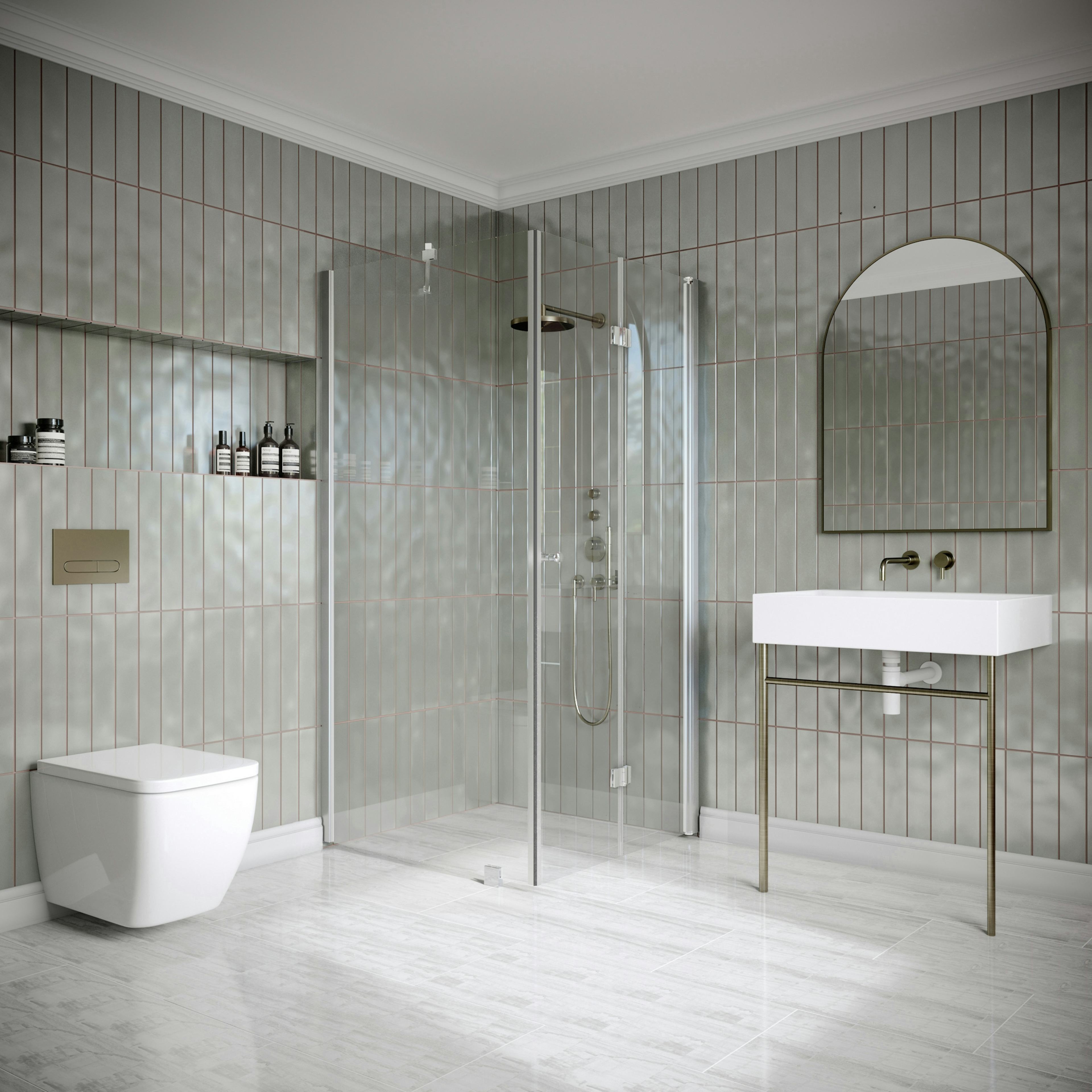 Duschhörn Hietakari Classic 147 Fast Vägg och Vikbar Dörr