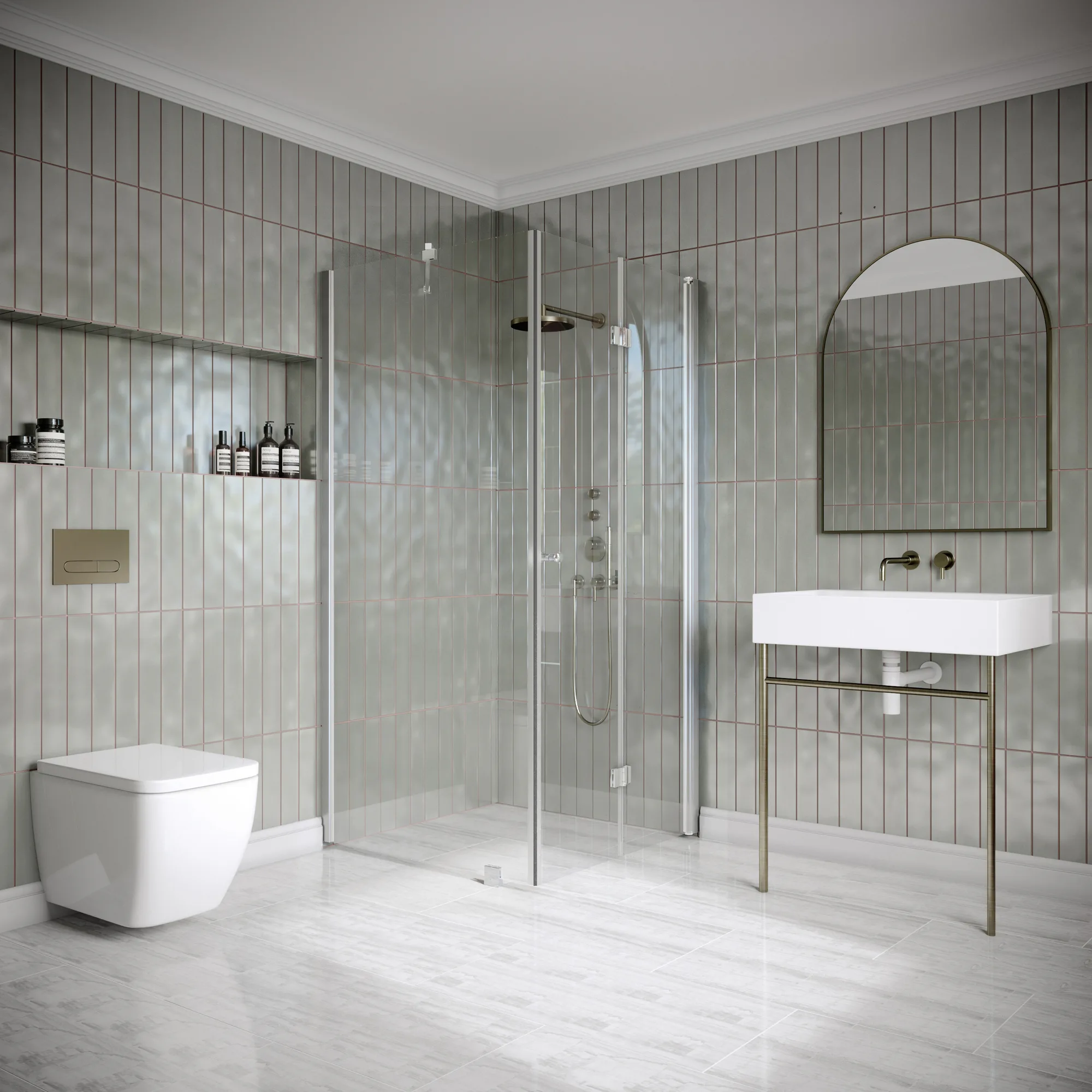 Duschhörn Hietakari Classic 147 Fast Vägg och Vikbar Dörr