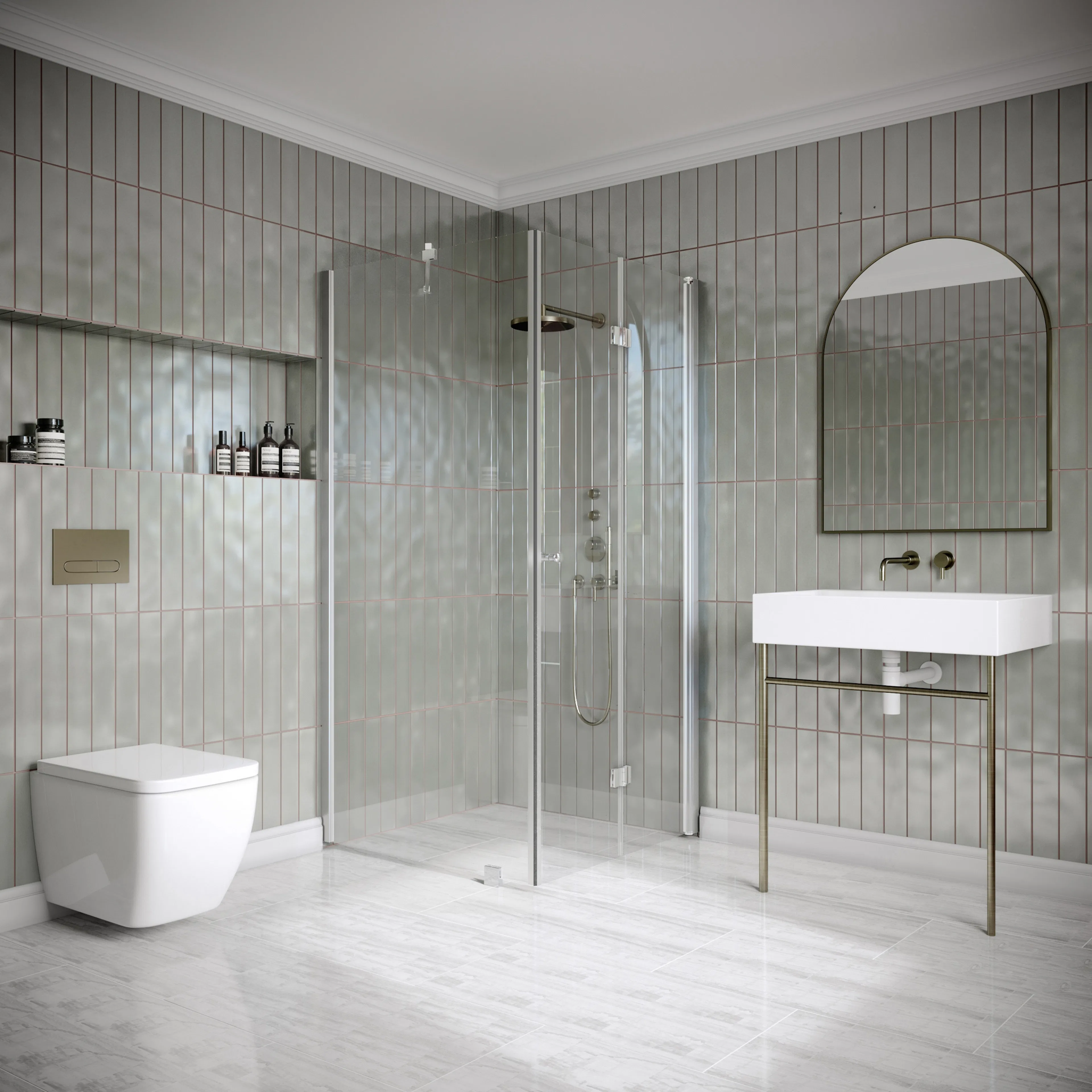 Duschhörn Hietakari Classic 147 Fast Vägg och Vikbar Dörr